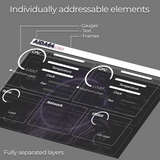 Pro AIDA64 CAM Sensor Panel 1280x800 (Customizable)