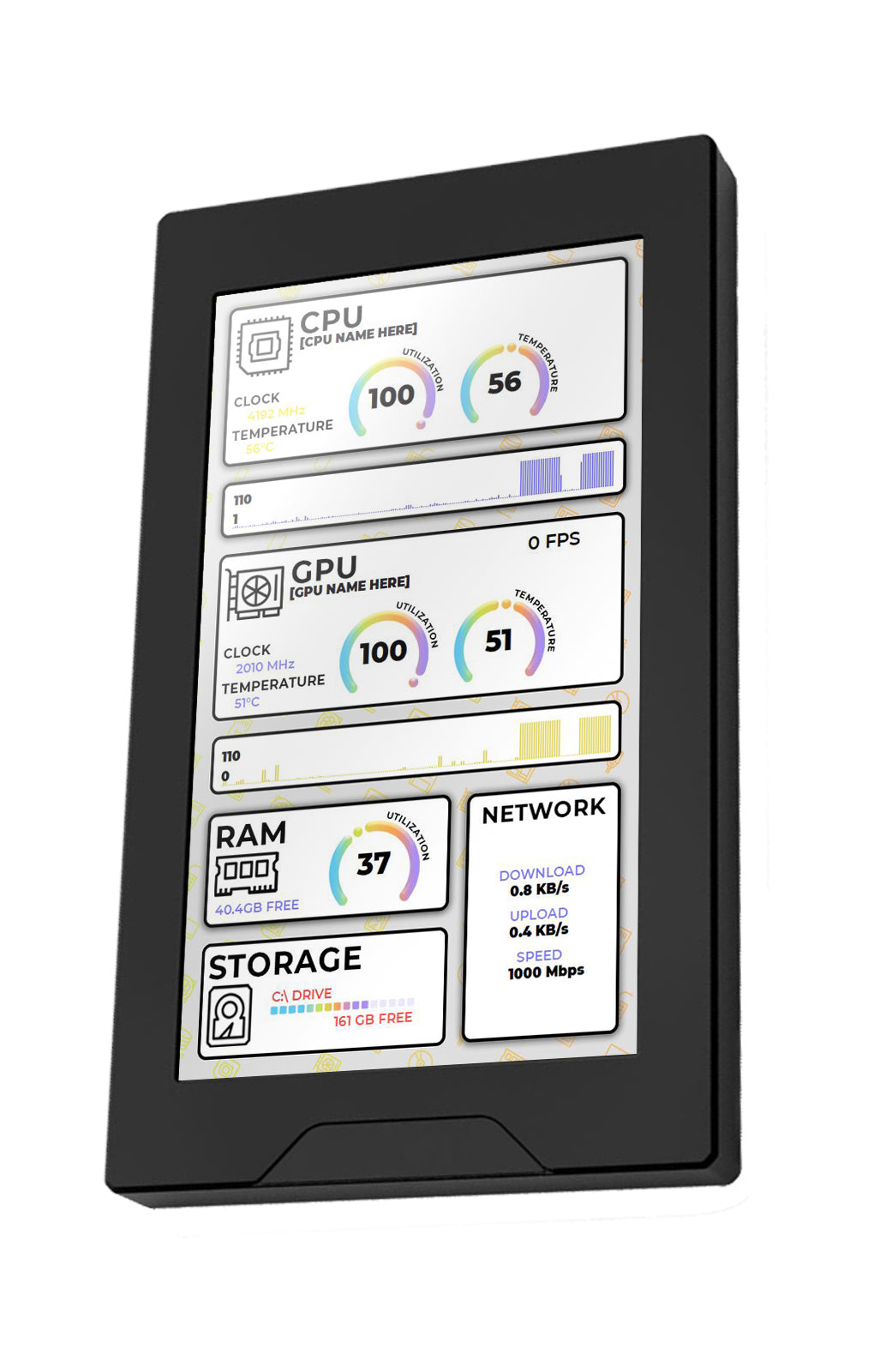 Sensor Panel - Unicorn Vomit AIDA64 Stat Monitor Skin Sensor Panel - Unicorn Vomit AIDA64 Stat Monitor Skin